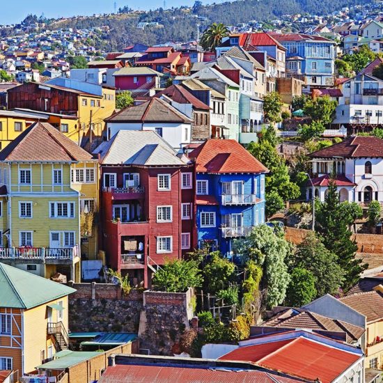 Colorful buildings, Vailparaso, Chile Chili valparaiso maisons colorées