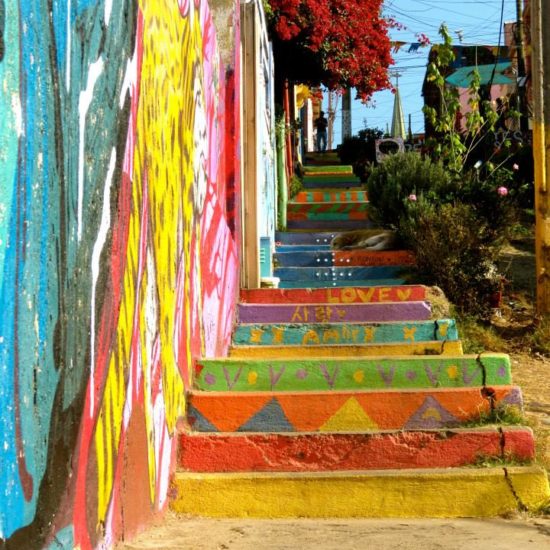 Chili valparaiso escalier couleurs colorés