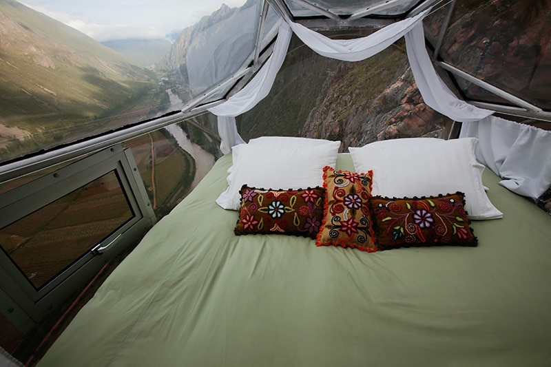 hébergement atypique écologique skylodge vallée sacrée pérou cuzco