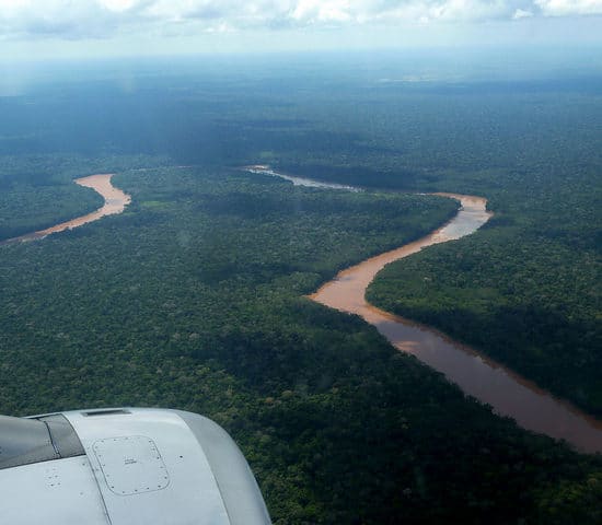 pérou puerto maldonado vue du ciel forêt amazonienne