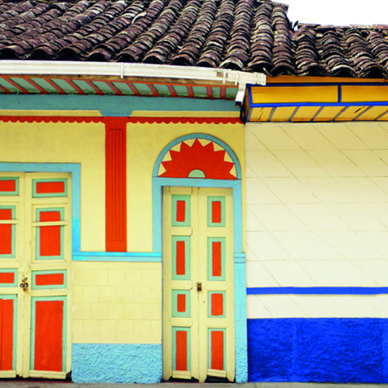 colombie quindio maisons colorées