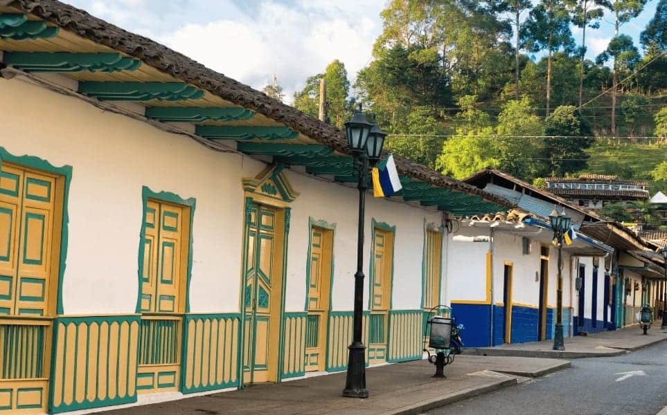 Village colonial de Salento dans la zone du café en Colombie